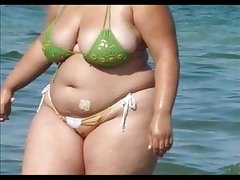 Bbw bikini candid ass beach booty voyeur